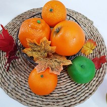 상큼한 귤 오렌지 한라봉 자몽 미니어쳐 과일채소소품 추수감사절 가을인테리어 모형 6종, 6.자몽