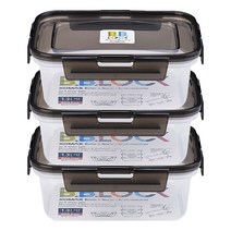 코멕스 BBLOCK 직사각 밀폐용기 그레이 1.3L X 3개