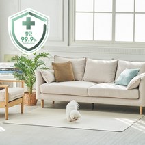 카라즈펫 항균 PVC 애견매트 논슬립 미끄럼방지 1+1, 대형 1800x650x6mm, 린넨아이보리