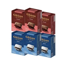 롯데제과 가나 랑드샤 쿠키 쇼콜라 91gx3개+가나 랑드샤쿠키 글레이즈 91gx3개(총 6개)