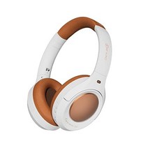 iKF 킹 프로 블루투스 헤드폰 액티브 노이즈 캔슬링 포함 125시간 재생 시간 무선 헤드셋 딥 베이스 가볍고 편안한 이어 컵 여행 홈 오피스용(오프화이트), 빈티지-화이트