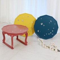 박씨상방 컬러 자개나비 찻상D 45센티 색상선택, 노랑