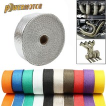 가변배기 자동차 머플러 마후라 매니폴드 오토바이 배기 열 모토 크로스 자동차 범용 머플러 랩 밴드 붕대, 09 5cm 5m Titanium