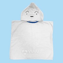 짱구 흰둥이 후드 비치가운/캐릭터 어린이 목욕 타올 샤워 해변 비치타올, 흰둥이 단품, 1개, 상세페이지 참조