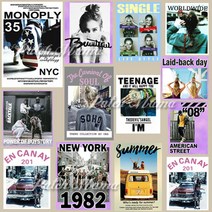 다이찌몰 빈티지 전사지 의류 패션 전사필름 모음, 1개, 2번.빈티지 SOUL 전사지