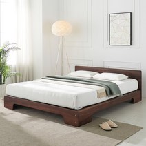 그랑프리 평상형 장미목 원목 침대 킹 K - 매트별매, 헤드600, 엔틱브라운, 앤틱브라운