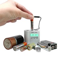[하이레저] 유니버셜 건전지잔량측정기 배터리테스터기 건전지측정기 건전지체크 잔량확인측정, 흰색