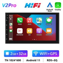 차량 안드로이드 올인원 Podofo 범용 멀티미디어 플레이어 GPS 7 인치 카플레이 폭스바겐 닛산 현대 기아 도요타용 오토라디오 DSP 2 딘, 2 32G Carplay