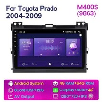 NaviFly For Toyota Land Cruiser Prado 120 3 Lexus GX470 J120 2002 2009 Android Carplay 자동차 라디오 플레이어, M400S 9863 4G 64G