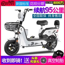 2인승 전동 스쿠터 2인용 전기 이륜차 오토바이, 노란색   12A  48V22AH
