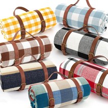 구우스 피크닉 초대형 체크 방수 매트 돗자리(200cm x 200cm), 체크믹스