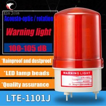 KINGJOIN LTE-0J 소리와 빛 경보 LED 회전 경고등 표시 등 산업 신호등 경광등, 08 DC24V with sound