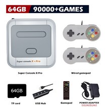 옛날오락기 비디오게임 고전 가정용 게임기 Kinhank-슈퍼 콘솔 X 프로 레트로 비디오 게임 PSP/PS1/N64/DC/, 03 UK, 09 64G-wired-2