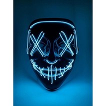 할로윈 LED마스크 파티가면 마스크 가면 파티 댄스 공연 조수 플레이, 차가운 연보라색