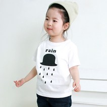아동 반팔티셔츠 모자레인