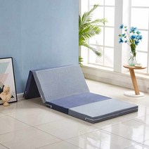 접이식 매트리스 메모리폼 자취 싱글 1인용 토퍼 수면 3단 원룸 바닥 침대 매트, F