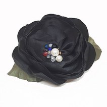 코타나 코사지 비드 브로치 8color, 블랙
