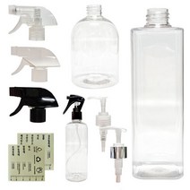 분무기 용기 500ml/투명 불투명스프레이 공병 용기 화분 원예, 타입:투명목사각 500ml