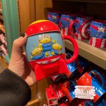 대빵 귀여운 상하이디즈니랜드 캐릭터 머그컵 미키 미니 곰돌이 비니 도날드, I