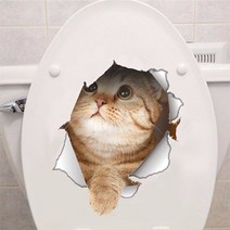 egood 집꾸미기 욕실꾸미기 귀여운 고양이 강아지 시트지, 2번 고양이
