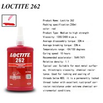 접착제 새로운 50/250ml 록타이트 243 222 272 중간 강도 스크류 씰 접착제 느슨한 혐기성 290 242 263 스, 15 250ml-262
