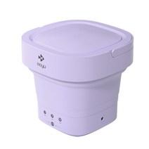 휴대용 미니 세탁기 접이식 양말 가정용 여행용 캠핑 세탁기 속옷 세탁용 버킷, 01 Purple_01 미국, Purple+미국
