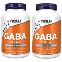 ﻿NOW GABA 750mg 200캡슐 X 2개