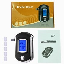 음주 테스트기 휴대용음주측정기AT6000 디지털 숨 결 알코올 테스터 미니 전문 불어 유형 숨을 취한 운전, 02 With Box
