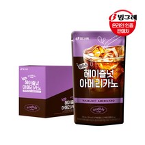 빙그레 1+1 아카페라 아이스 무설탕아메리카노/헤이즐넛 10개입 + 10개입, 아카페라 아이스 헤이즐넛 10개+10개