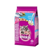 위스카스 주니어 오션피쉬와 우유 고양이 사료, 2.7kg, 1개