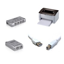 USB 프린터 공유기 2대 4대 선택기 사무실 프린터 공유, 4포트 프린터공유기