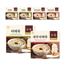 [본죽] 야채죽세트 야채죽 271.5g*3개입+새우야채죽 271.5g*3개입, 6개, 270g