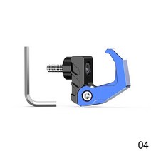 오토바이짐대 짐받이 사이드브라켓 알루미늄 합금 수하물 헬멧 후크 마운트 스쿠터 홀더 가방 걸이 나사, 파란색