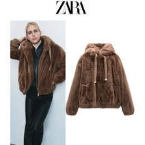 인조밍크 효과 점퍼 ZARA 자라 여성 자켓