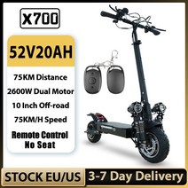 퀵보드85 KM/H 최대 속도 강력한 전기 스쿠터 5600W 듀얼 모터 11 "오프로드 타이어 100KM 성인 유럽, 06 2600W 52V 20A EU US