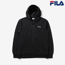 휠라 에센셜 플리스 면 후드 집업 FS2FTD3101X BLK
