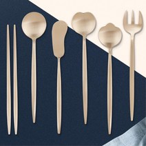 디저트 유기 커트러리 양식기 놋 수저 세트 양식기세트, 젓가락 소