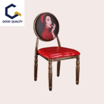 빈티지 복고풍 이미지 pu 소재 스툴 의자 등받이 화장대 의자, 레드 라이딩 후드