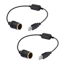 1+1 USB 시거잭 변환기 캠핑 차량용 자동차 멀티소켓 충전기 35cm