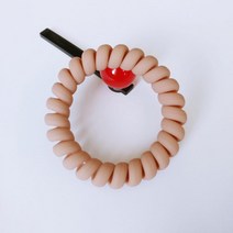 이엘컴퍼니 무광 굵은 스프링 포니테일 전화선 머리끈