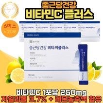종근당건강 메가도스 비타민C 비타씨 플러스 자일리톨 레몬농축액 함유 20포 x 6박스, 6개, 40g