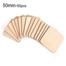 합판가격 나무합판 목재구입50 개/대 미완성 빈 사각형 나무 매달려 태그 로프 스크랩북 파티 호의 웨딩 선, 10 8