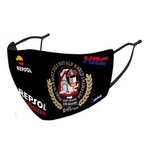 DWL 오토바이 페이스 마스크 먼지 세탁 가능 5중 필터 보호 VR46 Valentino Rossi Marc Marquez 93 Harley Davidson(블랙-B) 미디엄, Black-bDWL