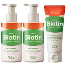 종근당 씨케이디 CKD 아미노 비오틴 올파워풀 샴푸 500ml x 2+80ml/ 순한샴푸, 1. 비오틴 샴푸 500ml x2개+ 80m