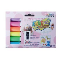 우찌다 패브릭 마카 세트 형광 6색 ( 천에 그리는 DIY 마카 세트