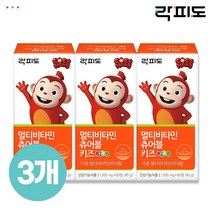 [락피도] 코코몽 멀티비타민 츄어블 키즈 60정 X3개 (총 90일분), 1개