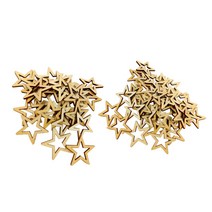 shangren 105 미완성 우드 할로우 스타 조각 장식품 태그 스크랩북 Cardmaking, 나무, 자연 색상
