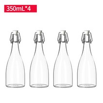 유리병 손수 포도주 저장 탱크다 술병 공병 있음 뚜껑 벌크 오디 밀봉 농가 자양 발효 520512374, 350ml4 개 포장 수장 추가 구매