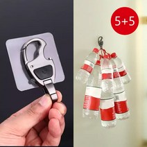 [소공원] 5+5 못없이부착 초강력 다용도 투명 사각 매직 나노 실리콘 양면테이프 문어빨판