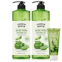 캐리비안비치 알로에수딩젤 수분크림 대용량 1000mlX2개+수딩젤 100ml, [PA1]1000ml 2개+100ml 1개